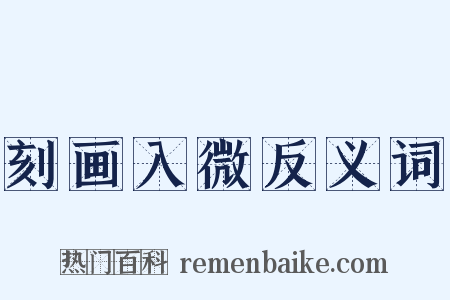 刻画入微反义词是什么意思的图片